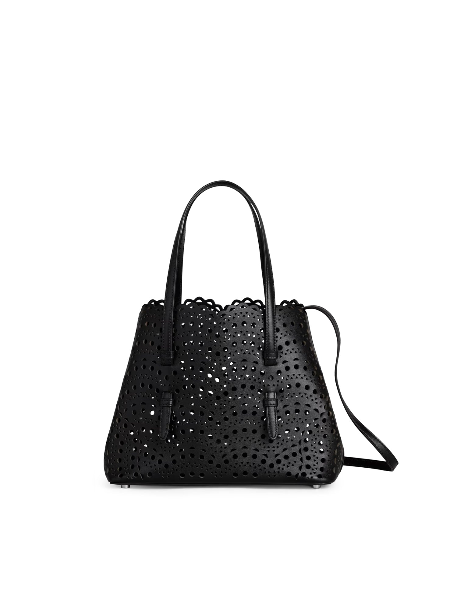 Tote bag piccola Mina 25 in pelle di vitello AA1S06725I251 999 ALAIA 