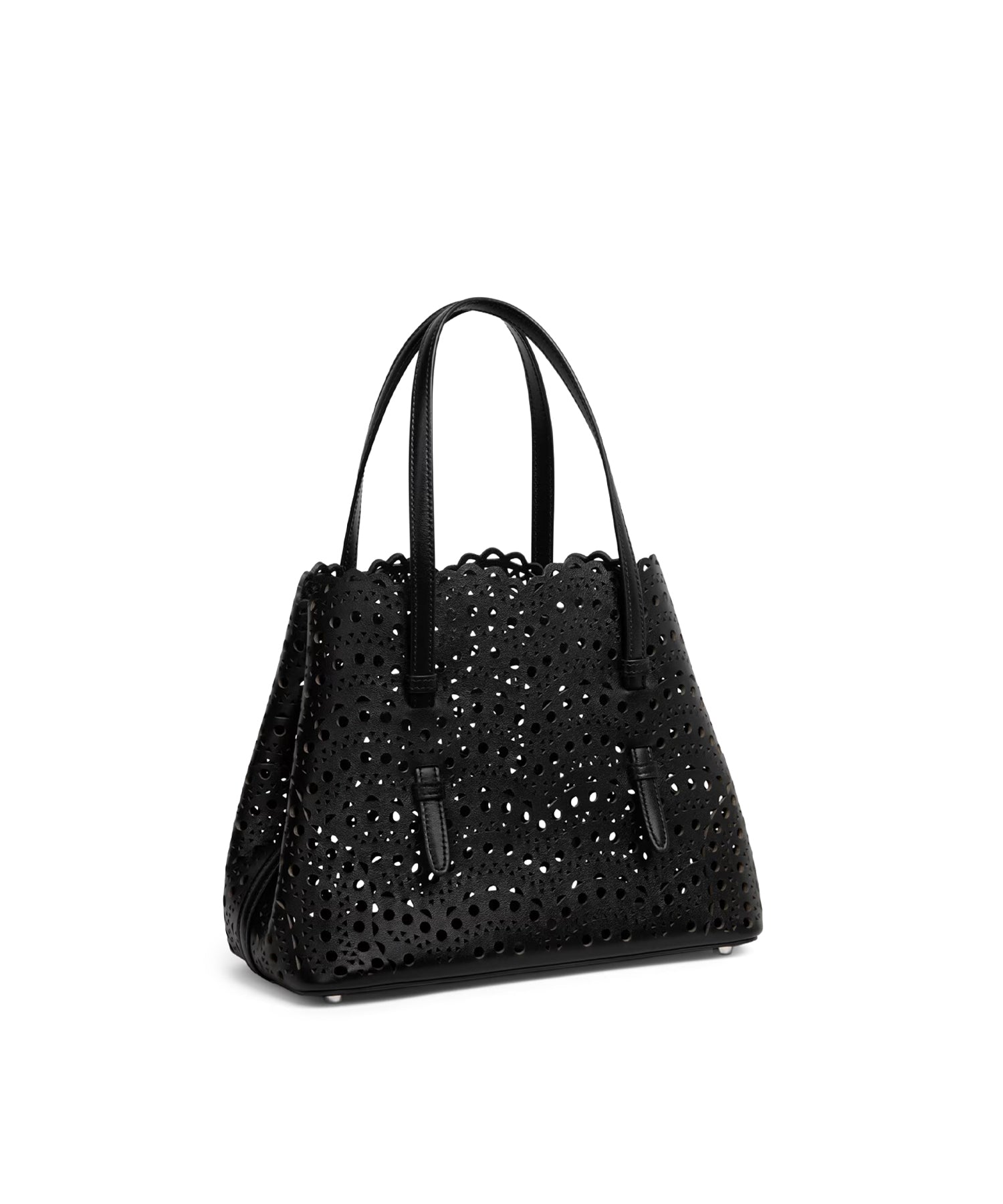 Tote bag piccola Mina 25 in pelle di vitello AA1S06725I251 999 ALAIA 