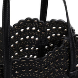 Tote bag piccola Mina 25 in pelle di vitello AA1S06725I251 999 ALAIA 