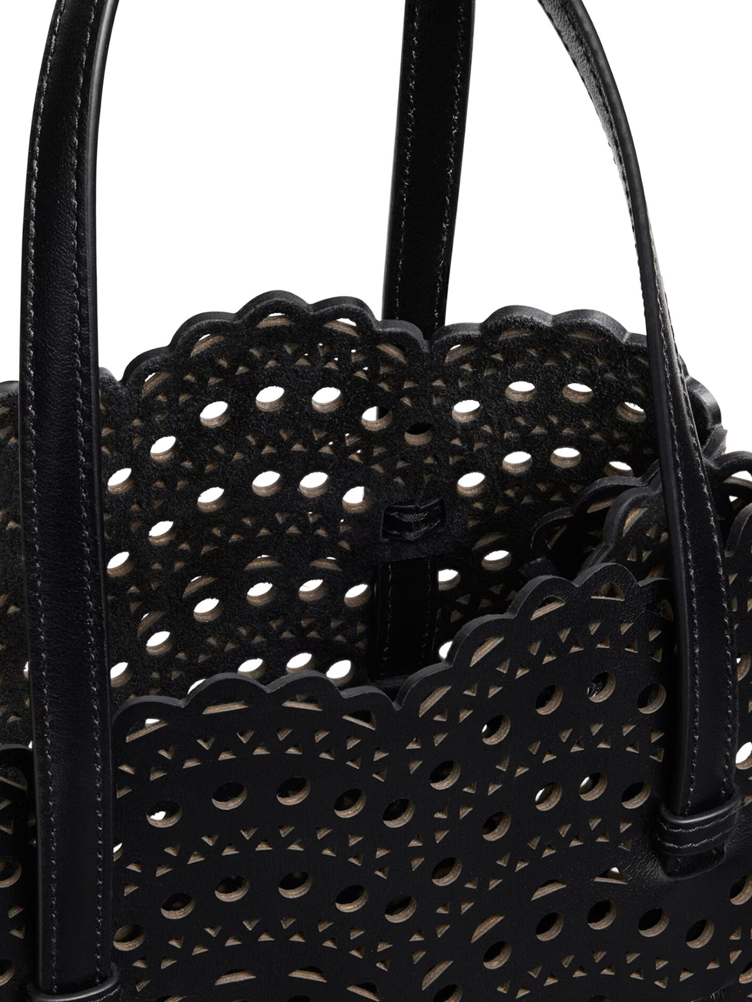 Tote bag piccola Mina 25 in pelle di vitello AA1S06725I251 999 ALAIA 