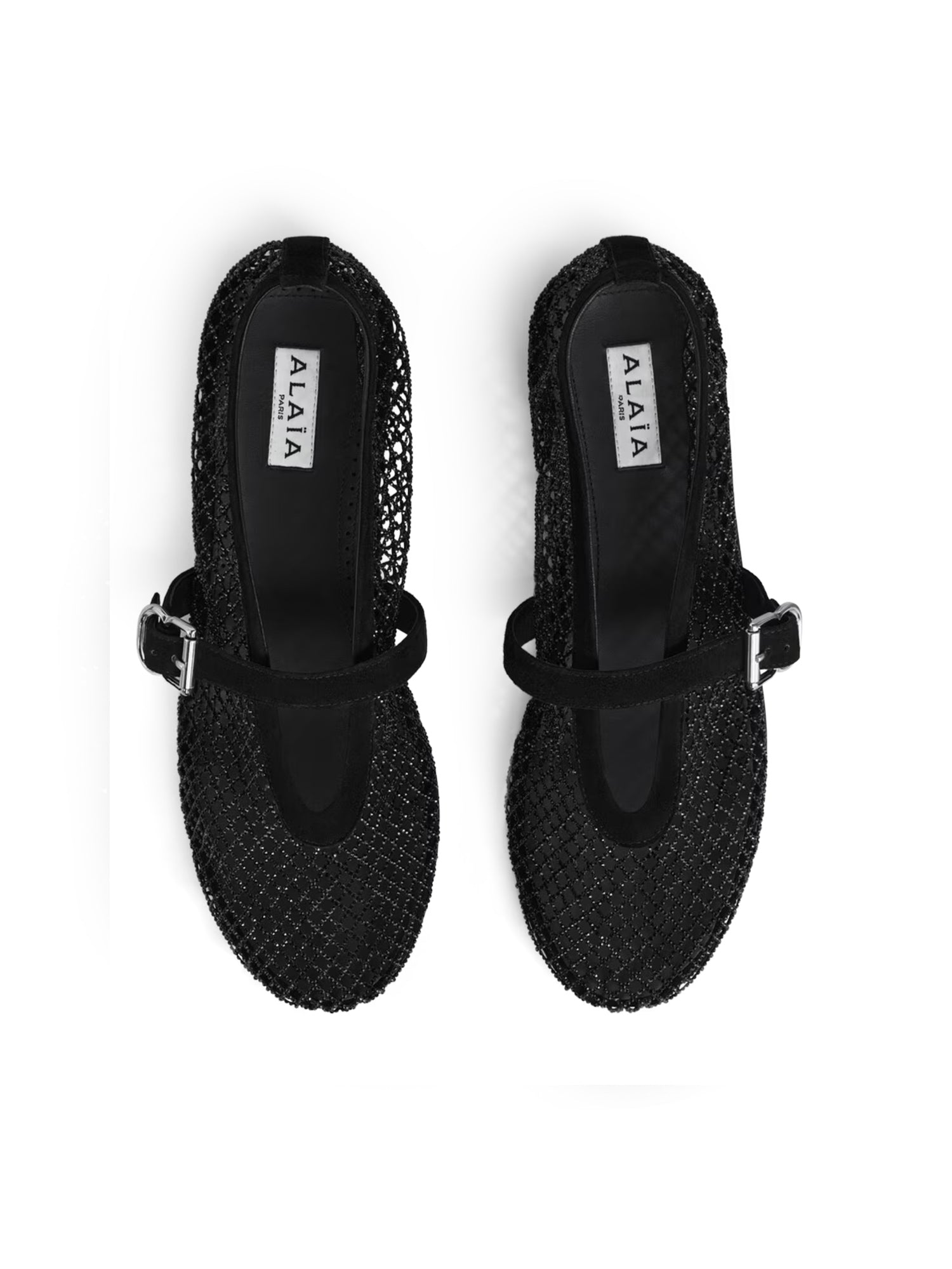 Ballerine in rete con strass AA3A029A023 999 ALAIA 