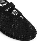 Ballerine in rete con strass AA3A029A023 999 ALAIA 