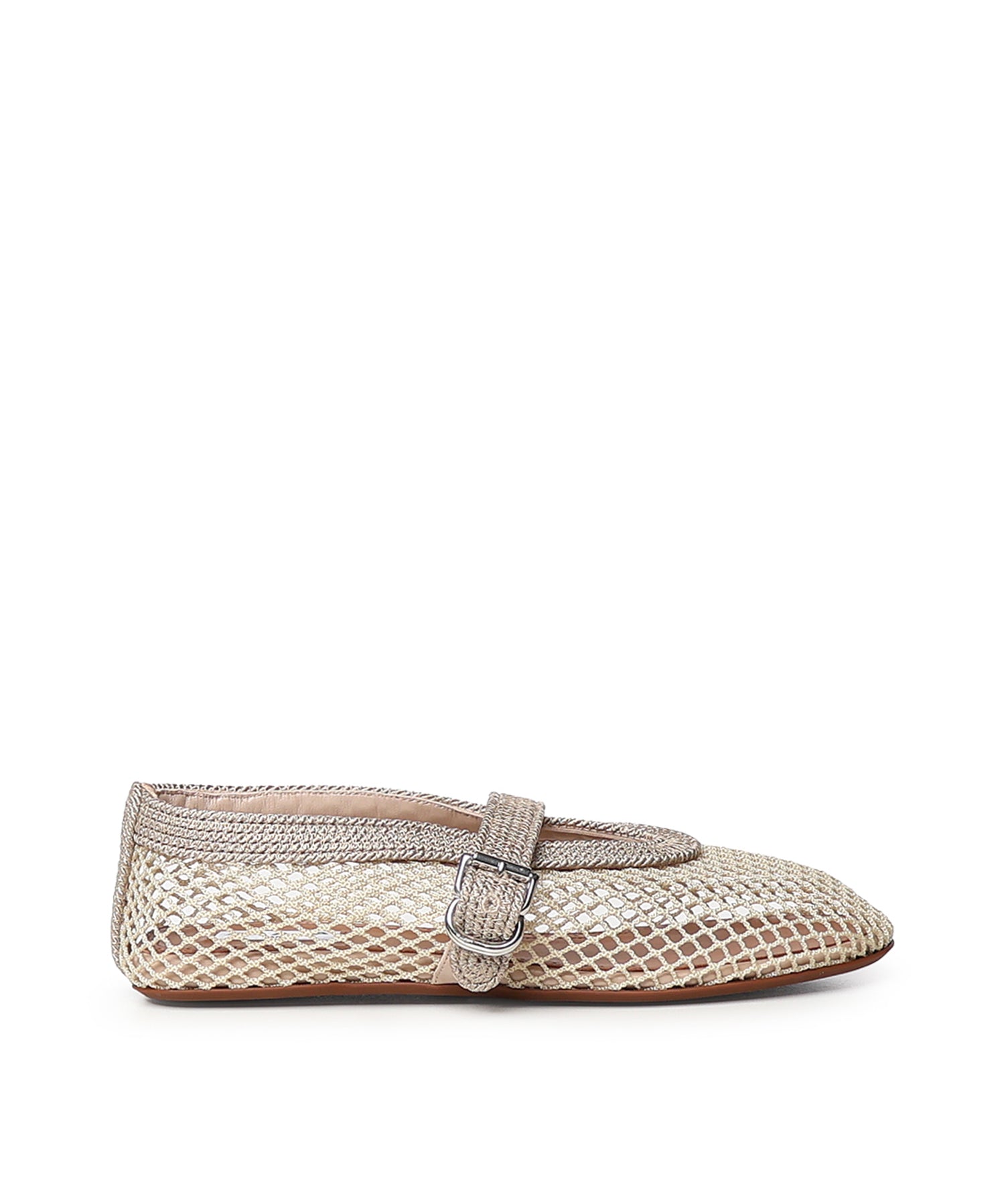 Ballerine flat in rete e cordino di satin AA3A029A041 A45 ALAIA 