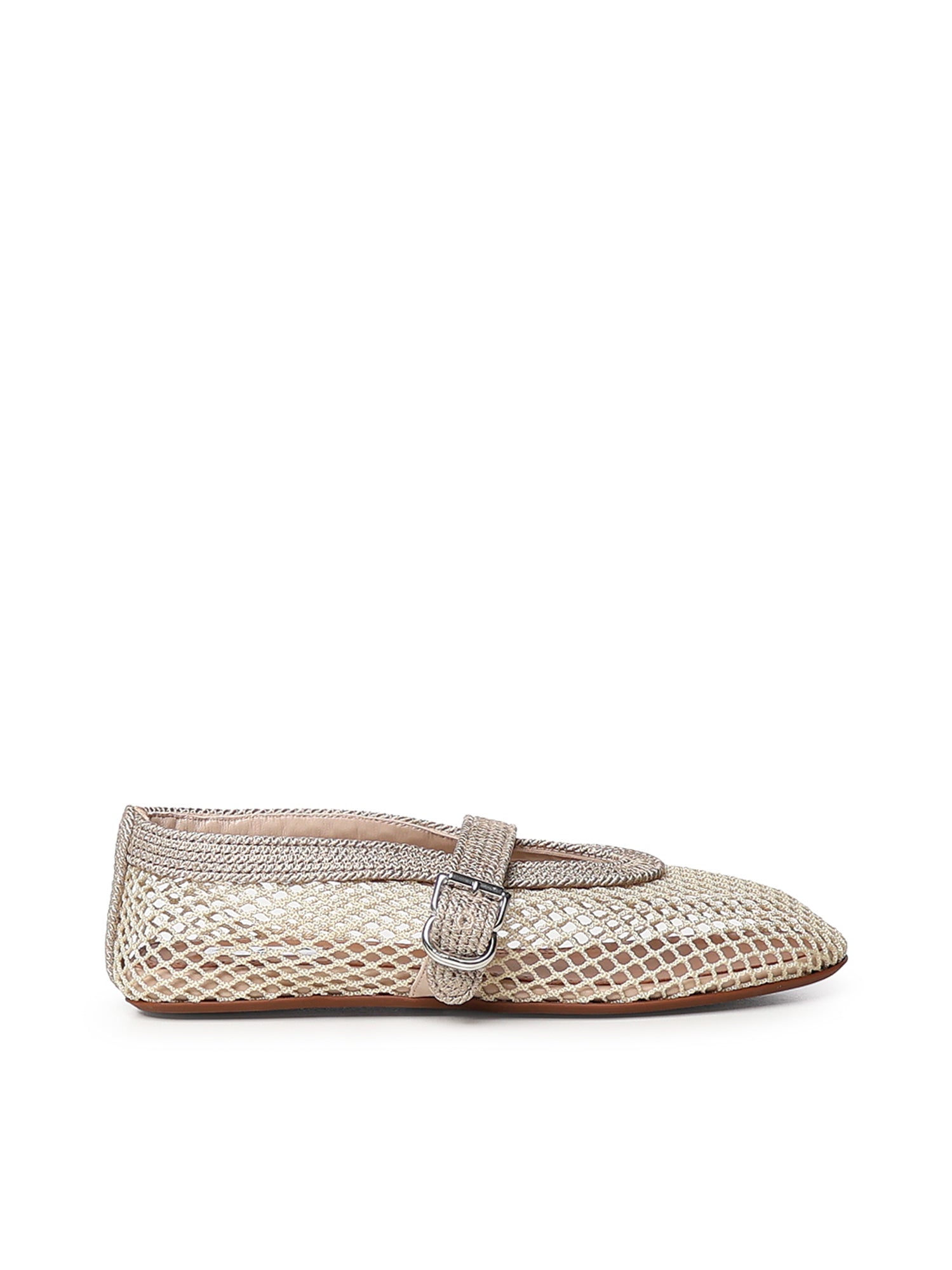 Ballerine flat in rete e cordino di satin AA3A029A041 A45 ALAIA 