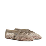 Ballerine flat in rete e cordino di satin AA3A029A041 A45 ALAIA 