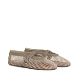 Ballerine flat in rete e cordino di satin AA3A029A041 A45 ALAIA 