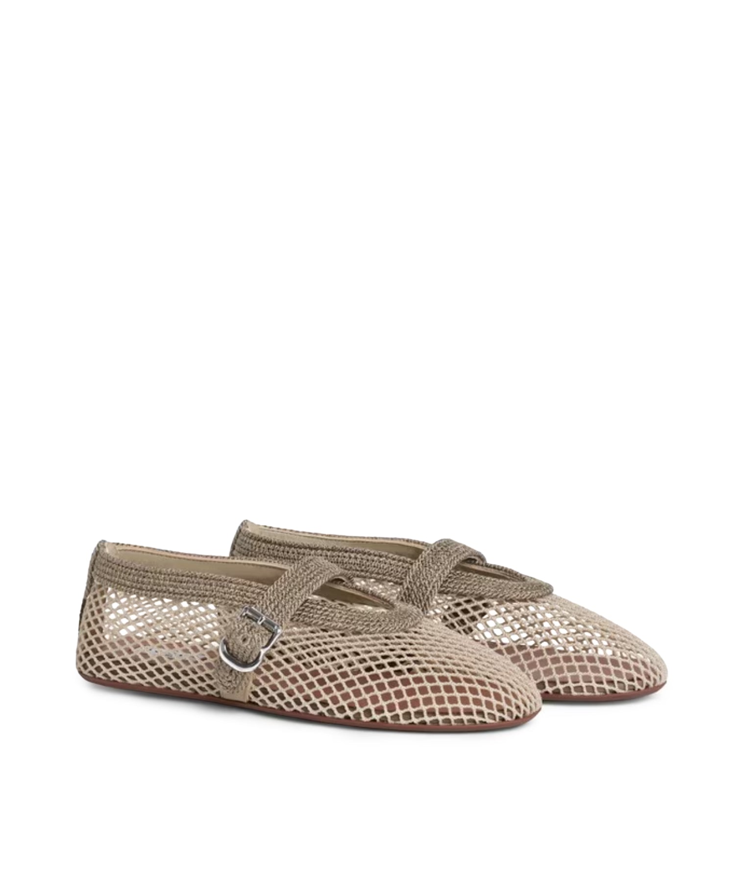 Ballerine flat in rete e cordino di satin AA3A029A041 A45 ALAIA 