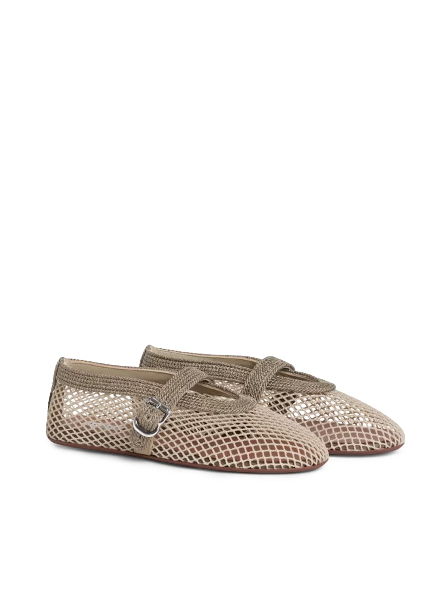 Ballerine flat in rete e cordino di satin AA3A029A041 A45 ALAIA 