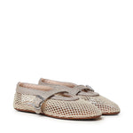 Ballerine flat in rete e cordino di satin AA3A029A041 A45 ALAIA 