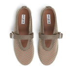 Ballerine flat in rete e cordino di satin AA3A029A041 A45 ALAIA 