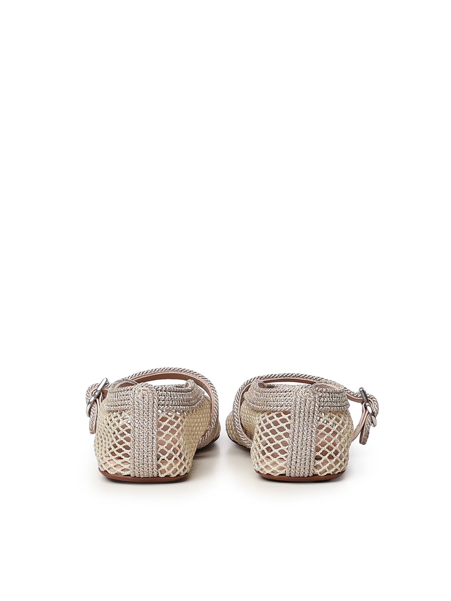 Ballerine flat in rete e cordino di satin AA3A029A041 A45 ALAIA 