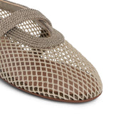 Ballerine flat in rete e cordino di satin AA3A029A041 A45 ALAIA 