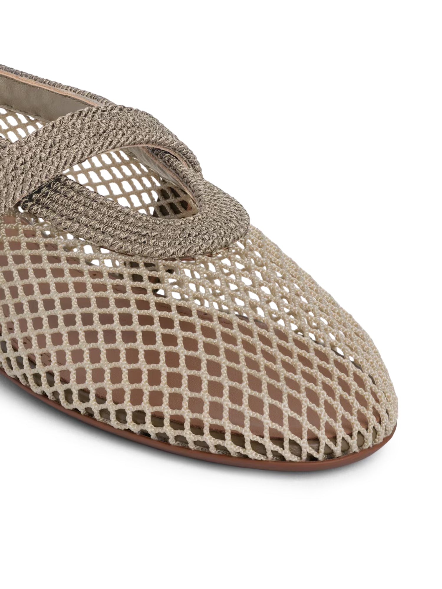 Ballerine flat in rete e cordino di satin AA3A029A041 A45 ALAIA 