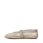 Ballerine flat in rete e cordino di satin AA3A029A041 A45 ALAIA 