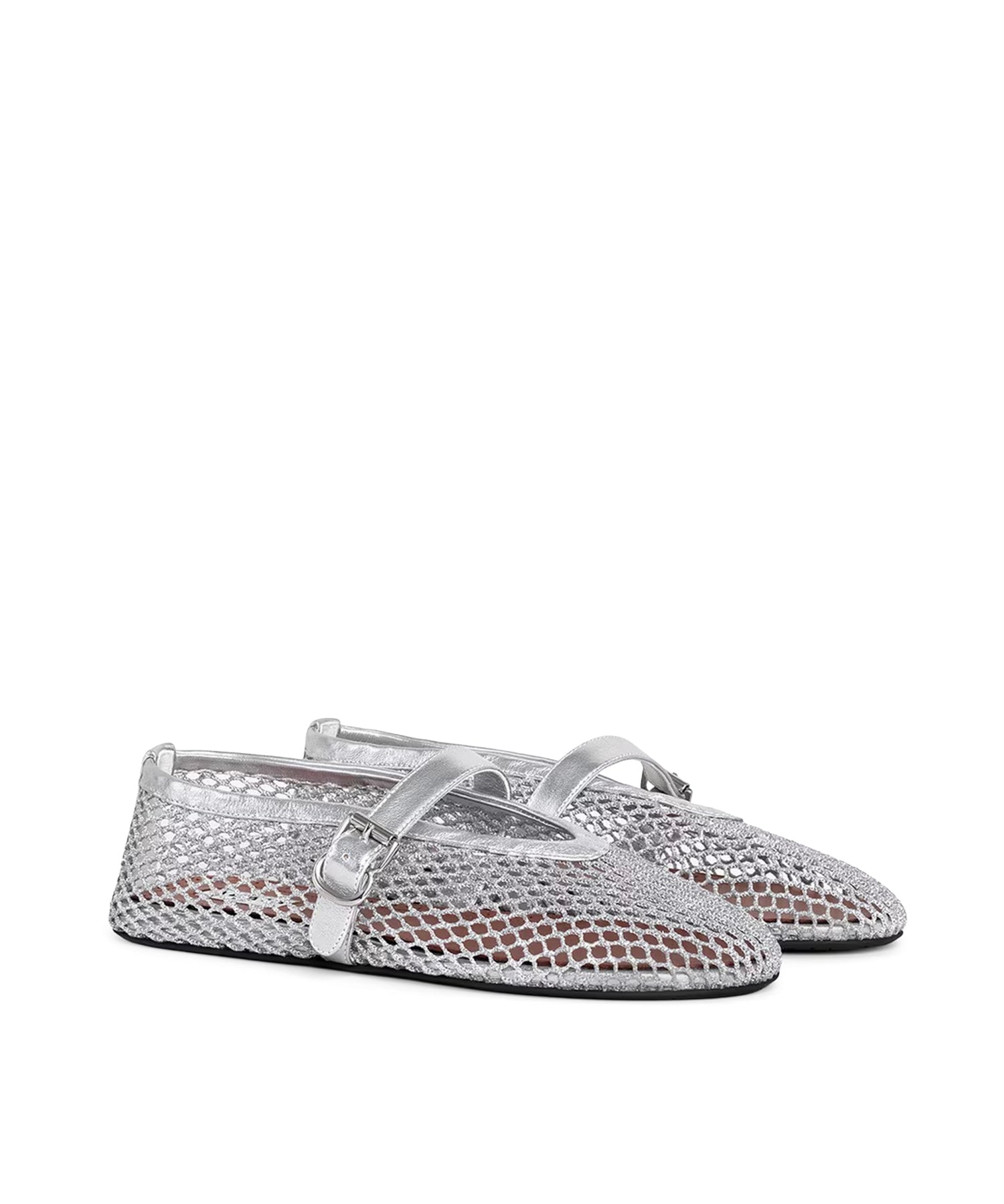 Ballerine in rete laminata AA3A029TK028 090 ALAIA 