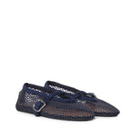 Ballerine in rete e suede AA3A029TK061 U54 ALAIA 