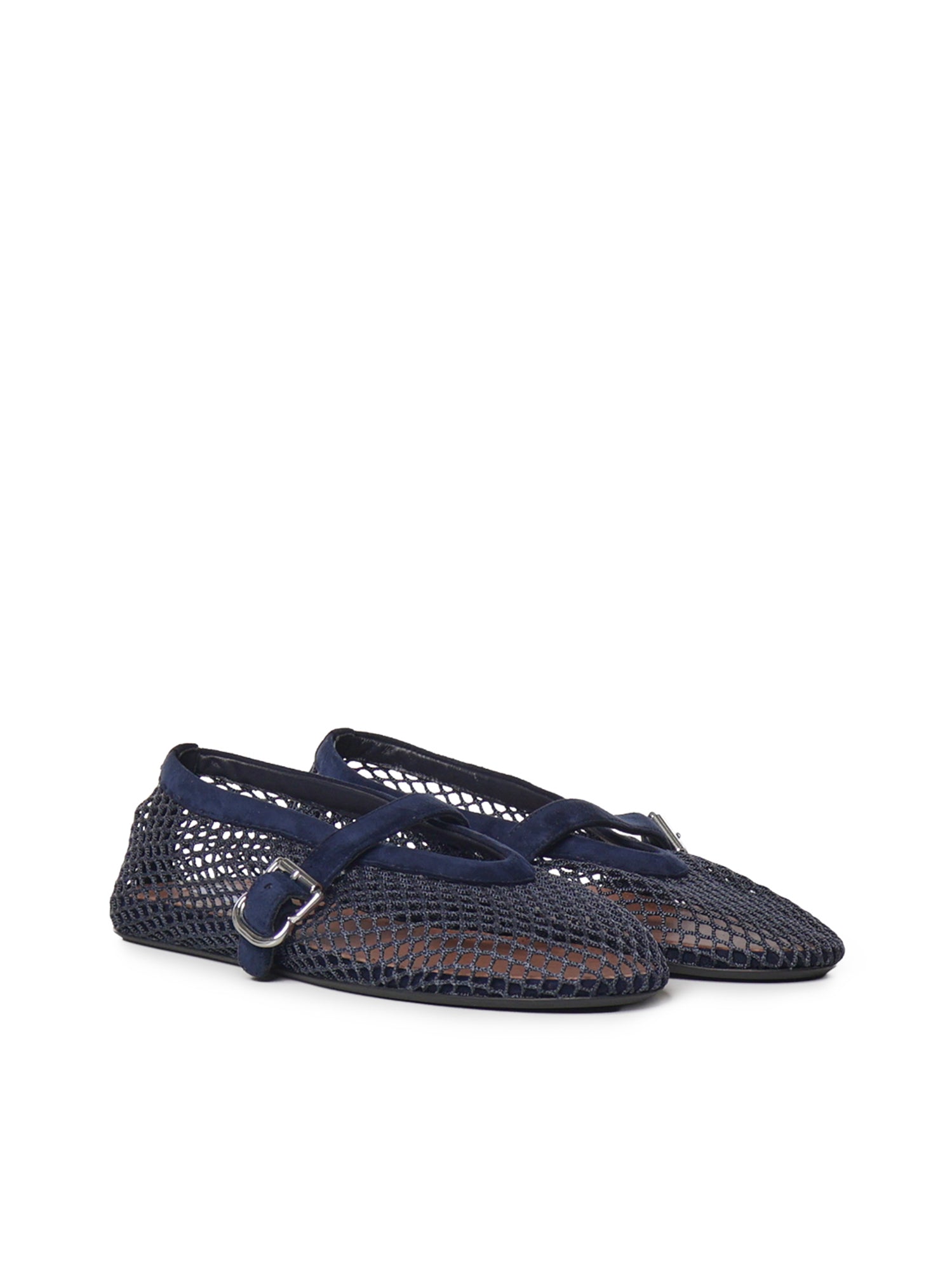 Ballerine in rete e suede AA3A029TK061 U54 ALAIA 