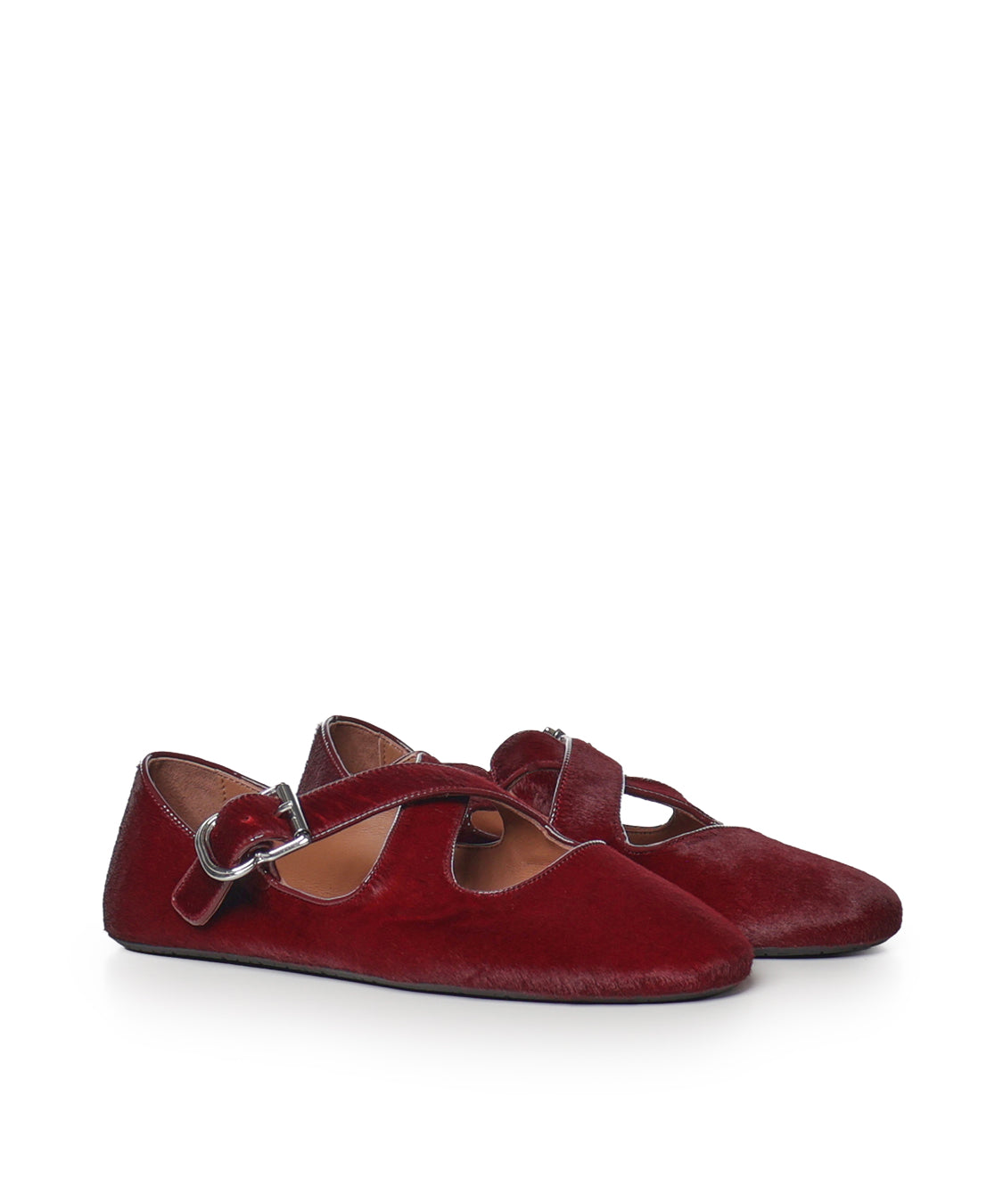Ballerine incrociate in cavallino AA3A046I047 320 ALAIA 