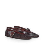 Ballerine flat e pelle di vitello goffrata AA3A069I294 730 ALAIA 