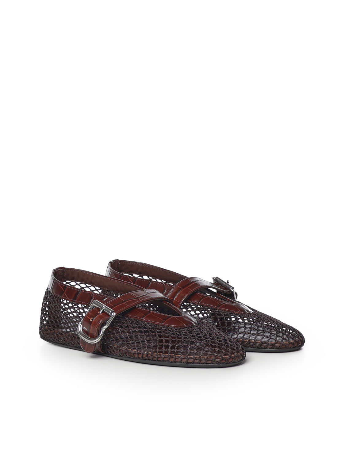 Ballerine flat e pelle di vitello goffrata AA3A069I294 730 ALAIA 