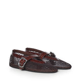 Ballerine flat e pelle di vitello goffrata AA3A069I294 730 ALAIA 