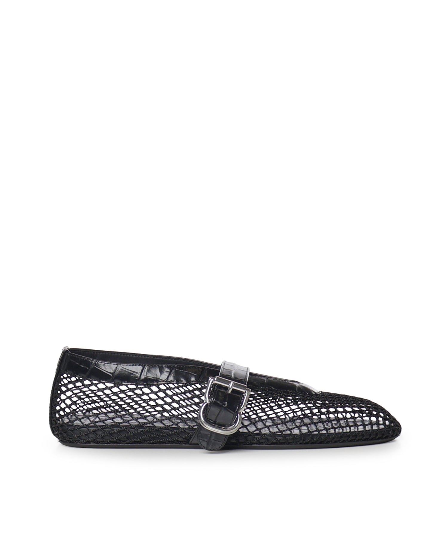 Ballerine flat e pelle di vitello goffrata AA3A069I294 999 ALAIA 