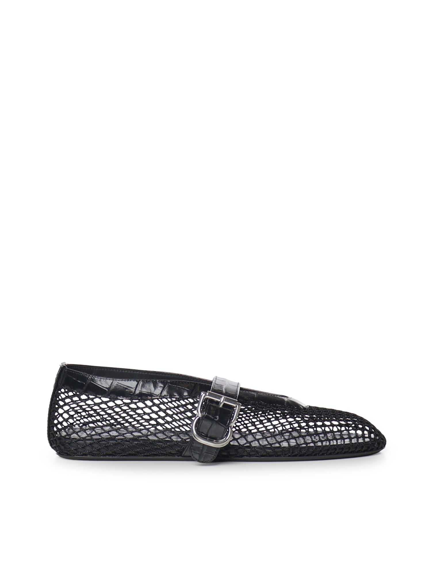 Ballerine flat e pelle di vitello goffrata AA3A069I294 999 ALAIA 