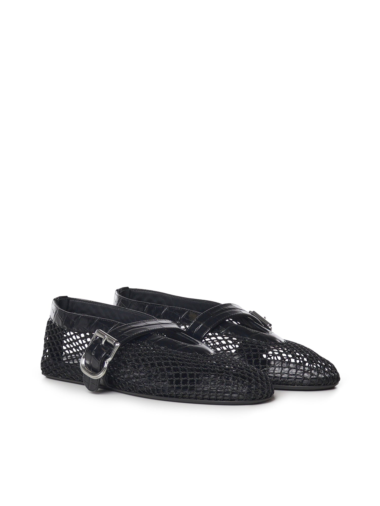 Ballerine flat e pelle di vitello goffrata AA3A069I294 999 ALAIA 