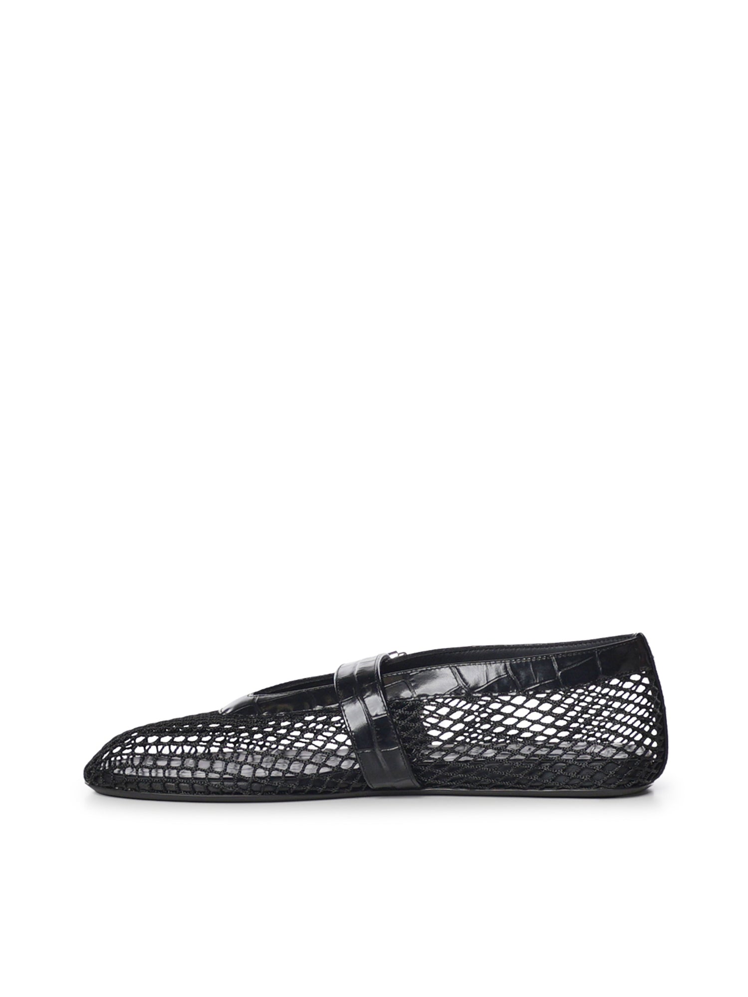 Ballerine flat e pelle di vitello goffrata AA3A069I294 999 ALAIA 
