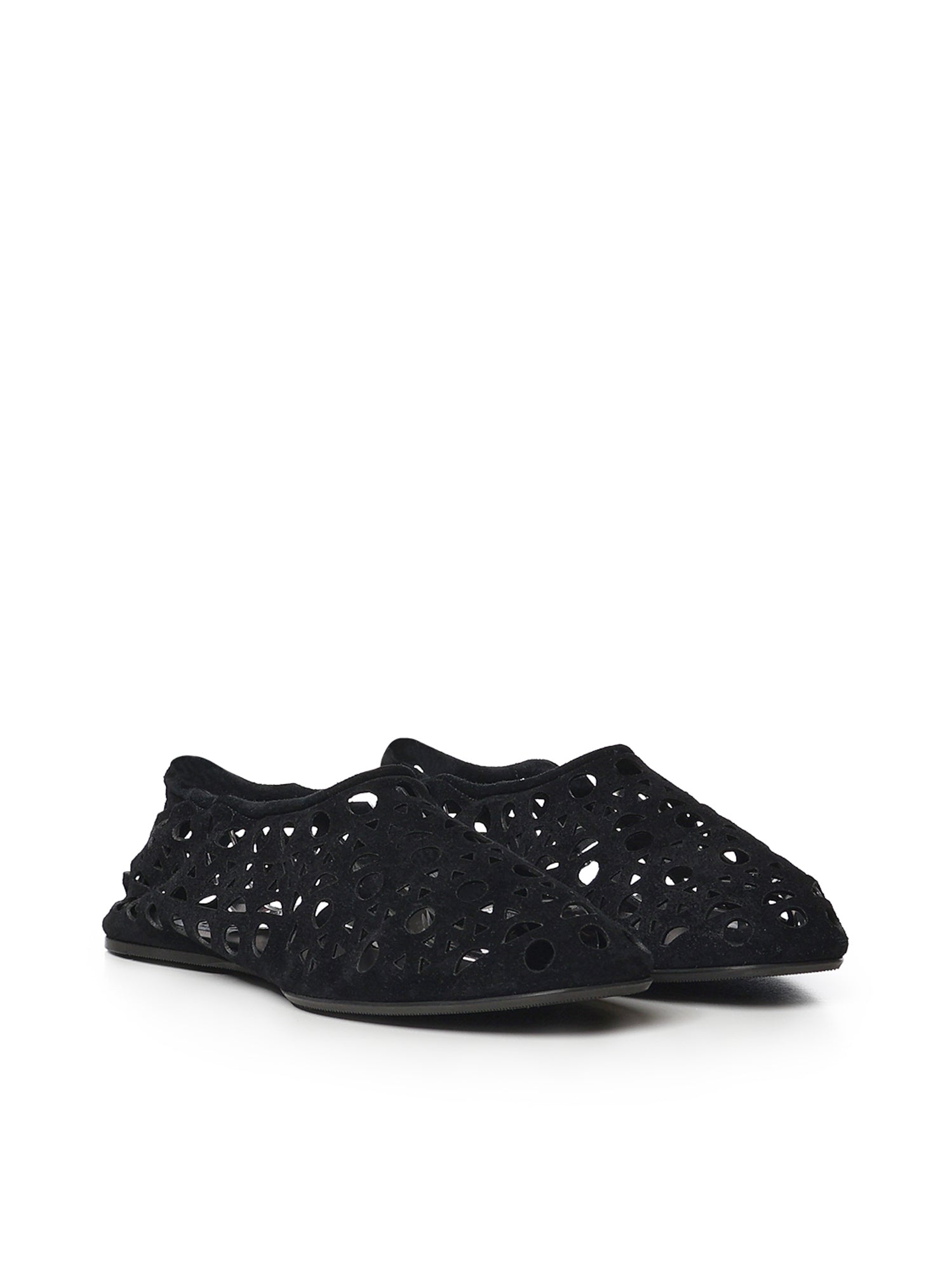 Slippers Vienne in pelle scamosciata AA3A1039I236 999 ALAIA 