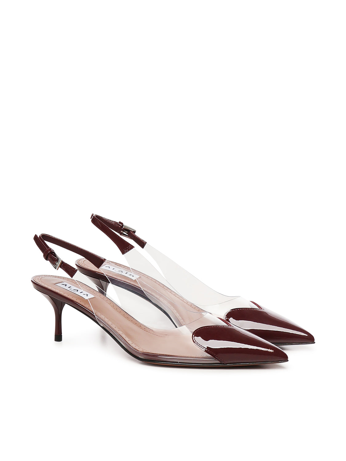 Slingback Le Cœur in pelle di agnello verniciata AA3E057CK150 325 ALAIA 