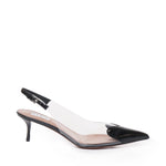 Slingback Le Cœur in pelle di agnello verniciata AA3E057CK150 999 ALAIA 