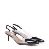 Slingback Le Cœur in pelle di agnello verniciata AA3E057CK150 999 ALAIA 