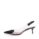 Slingback Le Cœur in pelle di agnello verniciata AA3E057CK150 999 ALAIA 