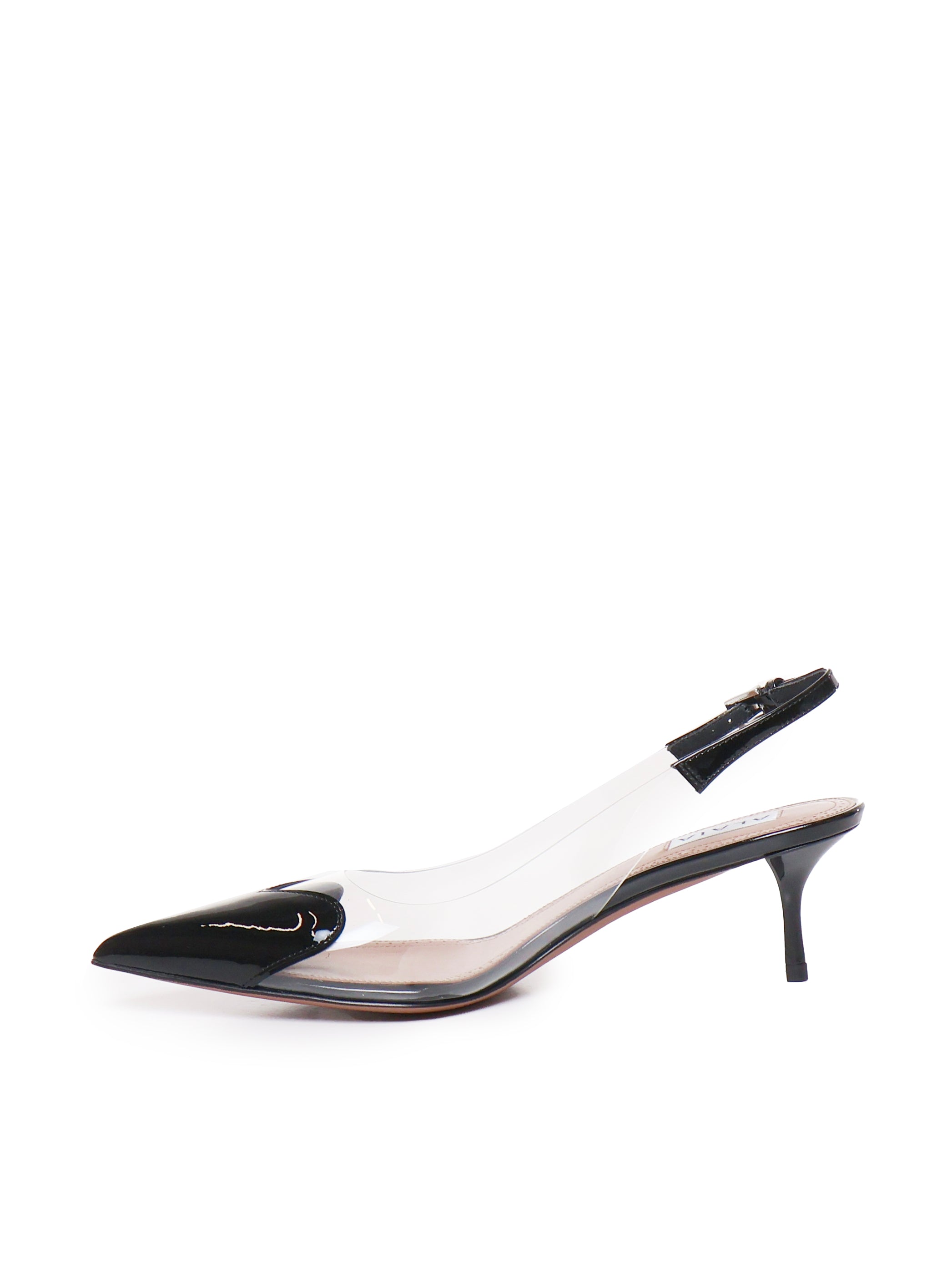 Slingback Le Cœur in pelle di agnello verniciata AA3E057CK150 999 ALAIA 