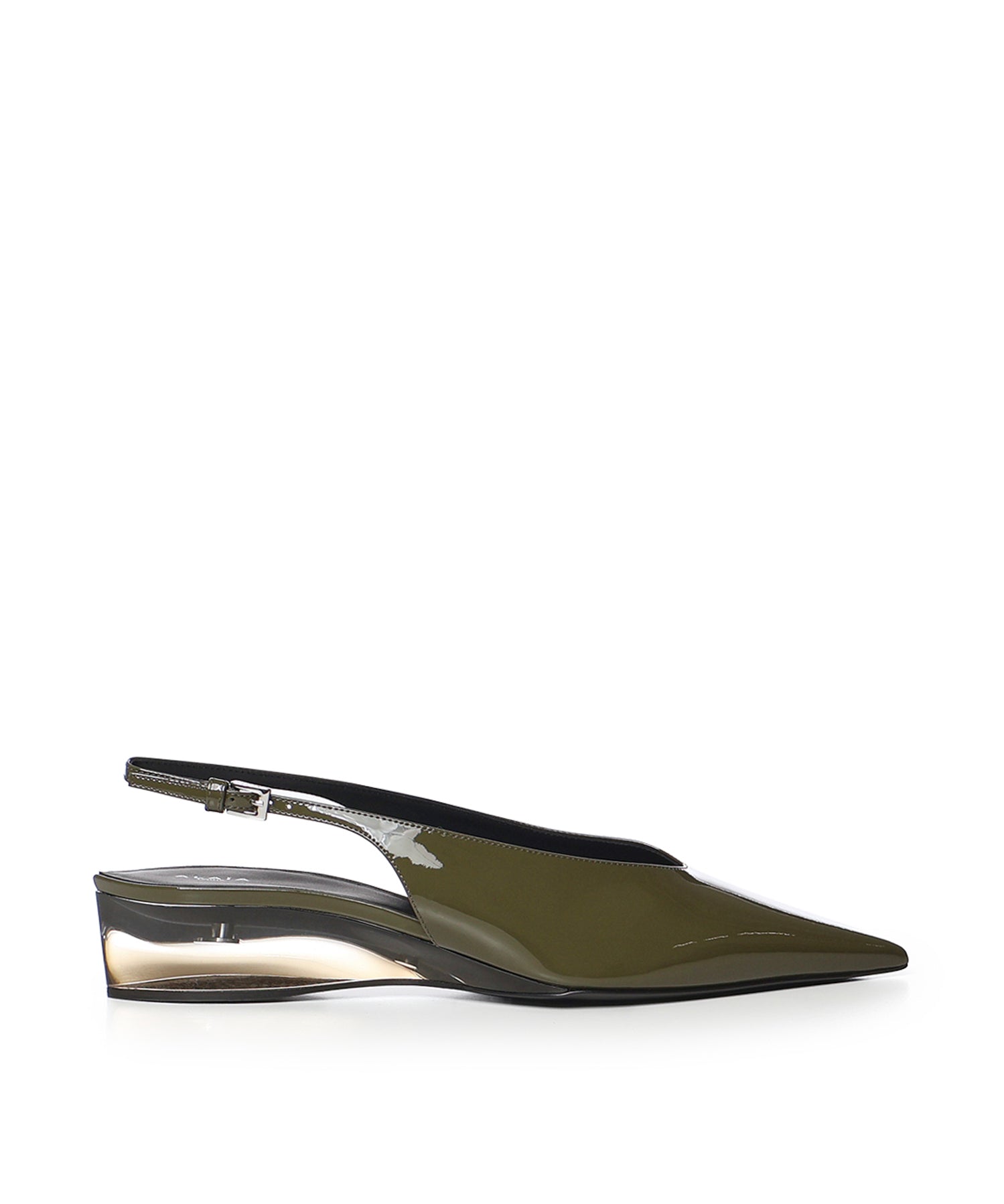 Slingback con zeppa in pelle verniciata AA3G3004I037 U21 ALAIA 