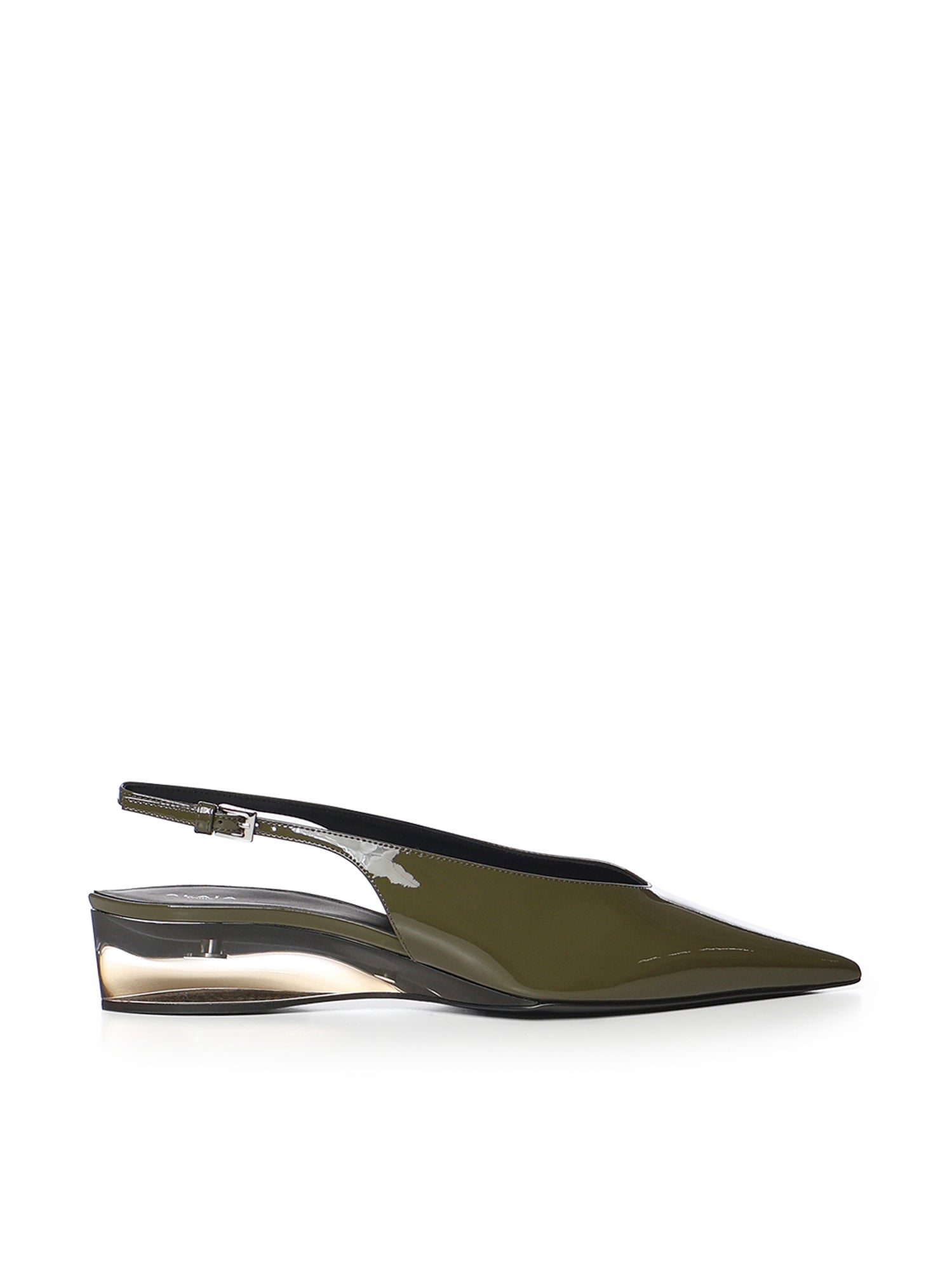 Slingback con zeppa in pelle verniciata AA3G3004I037 U21 ALAIA 
