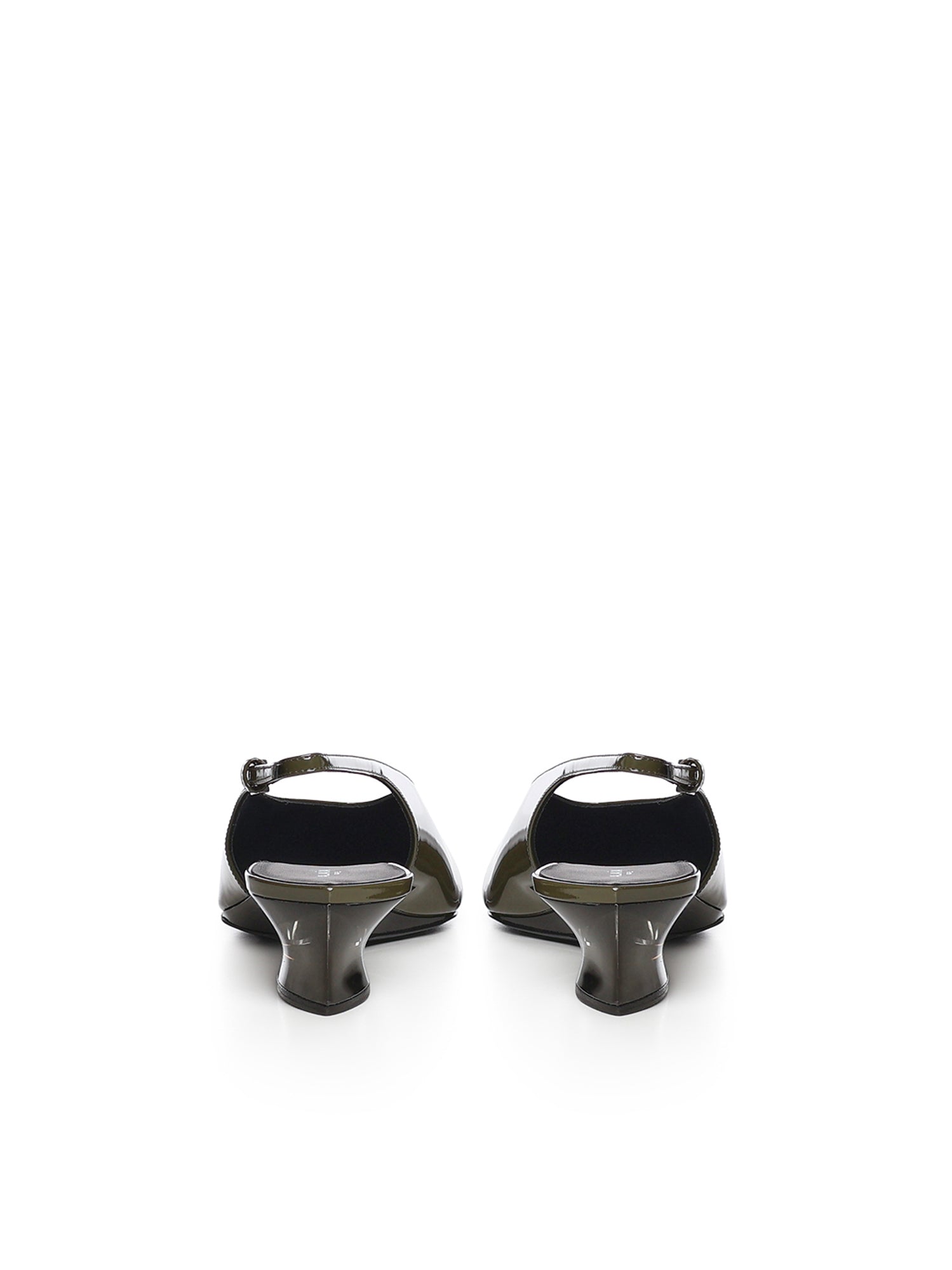 Slingback con zeppa in pelle verniciata AA3G3004I037 U21 ALAIA 
