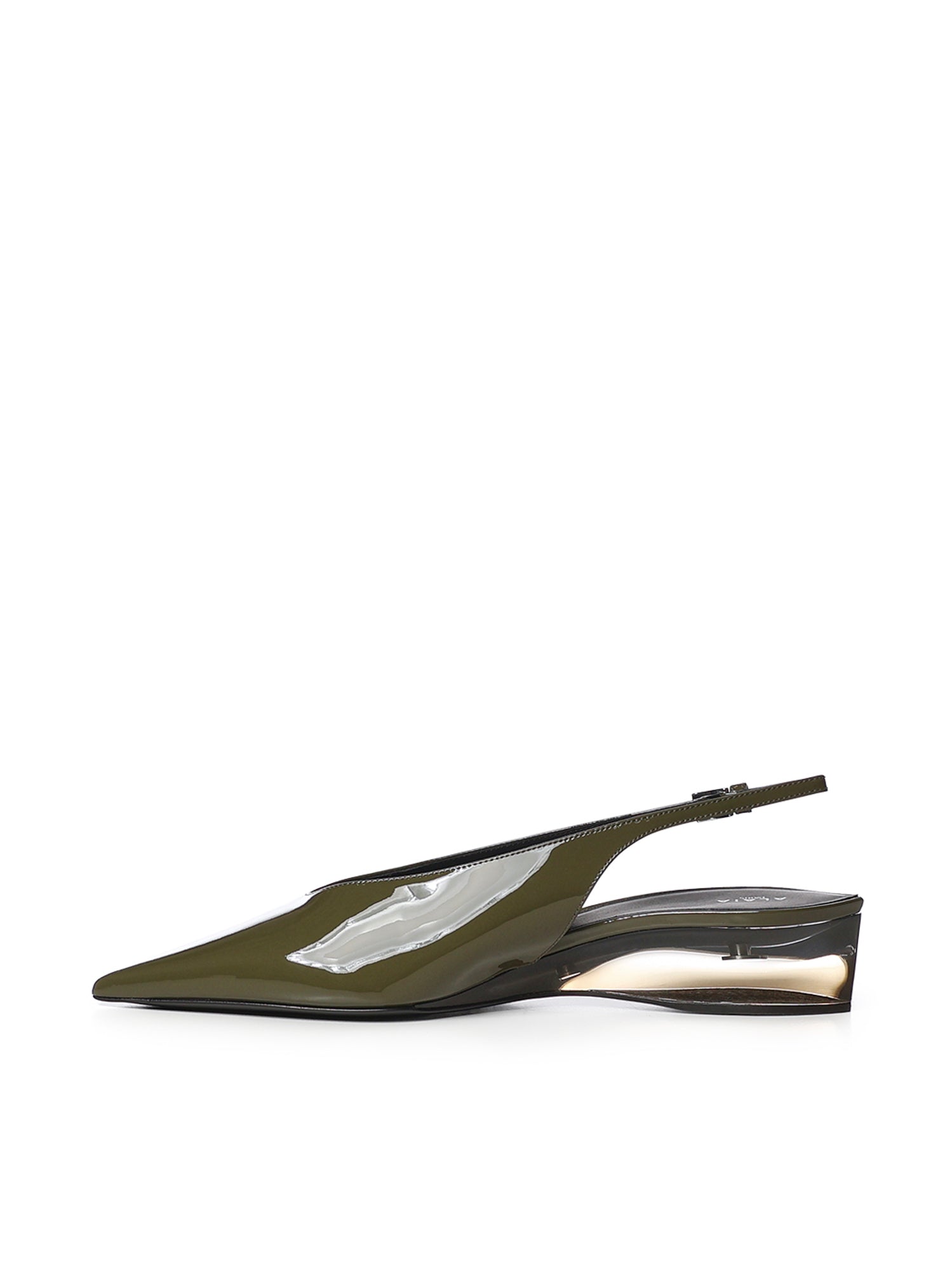 Slingback con zeppa in pelle verniciata AA3G3004I037 U21 ALAIA 