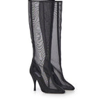 Stivali al ginocchio in mesh AA3O2032A063 999 ALAIA 