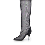 Stivali al ginocchio in mesh AA3O2032A063 999 ALAIA 