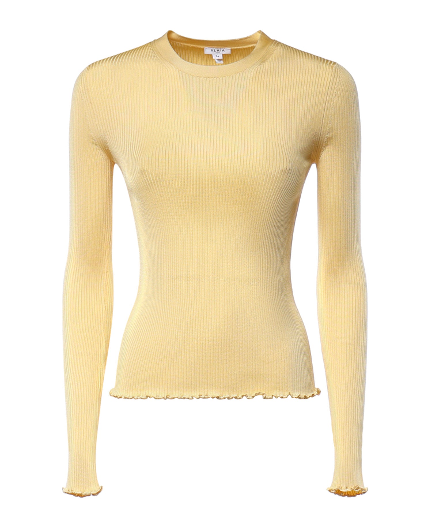 Top in maglia a coste in seta AA9H1460K232C 239 ALAIA 