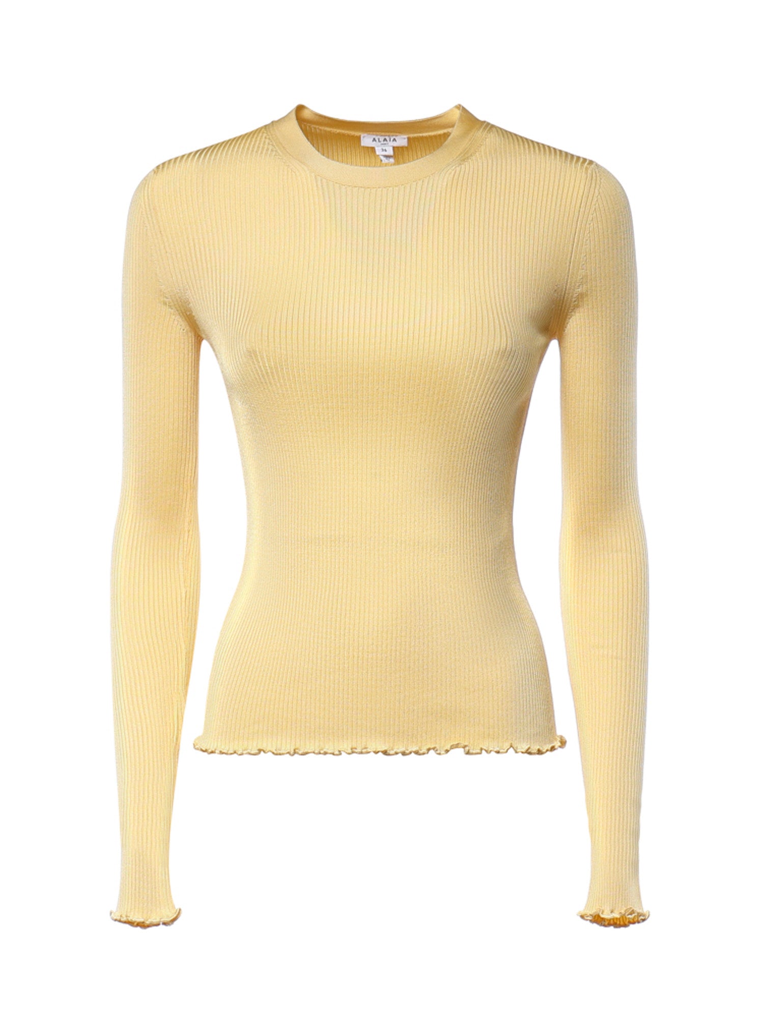 Top in maglia a coste in seta AA9H1460K232C 239 ALAIA 