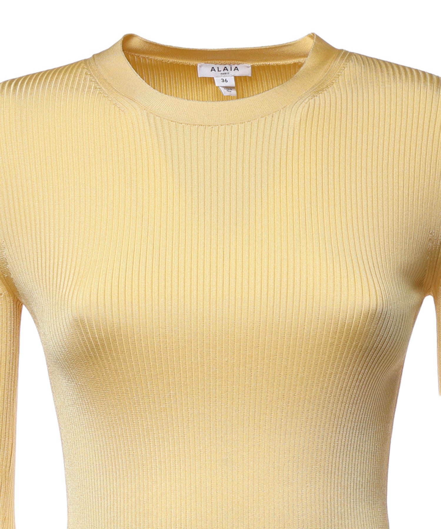 Top in maglia a coste in seta AA9H1460K232C 239 ALAIA 