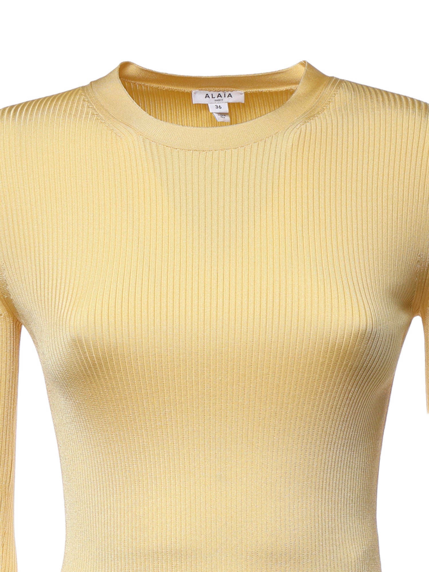 Top in maglia a coste in seta AA9H1460K232C 239 ALAIA 