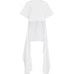 T-shirt asimmetrica in jersey di cotone AA9I0031J095D 000 ALAIA 