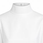 T-shirt asimmetrica in jersey di cotone AA9I0031J095D 000 ALAIA 
