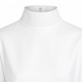 T-shirt asimmetrica in jersey di cotone AA9I0031J095D 000 ALAIA 