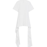T-shirt asimmetrica in jersey di cotone AA9I0031J095D 000 ALAIA 