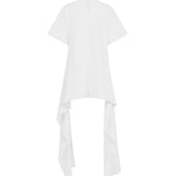 T-shirt asimmetrica in jersey di cotone AA9I0031J095D 000 ALAIA 